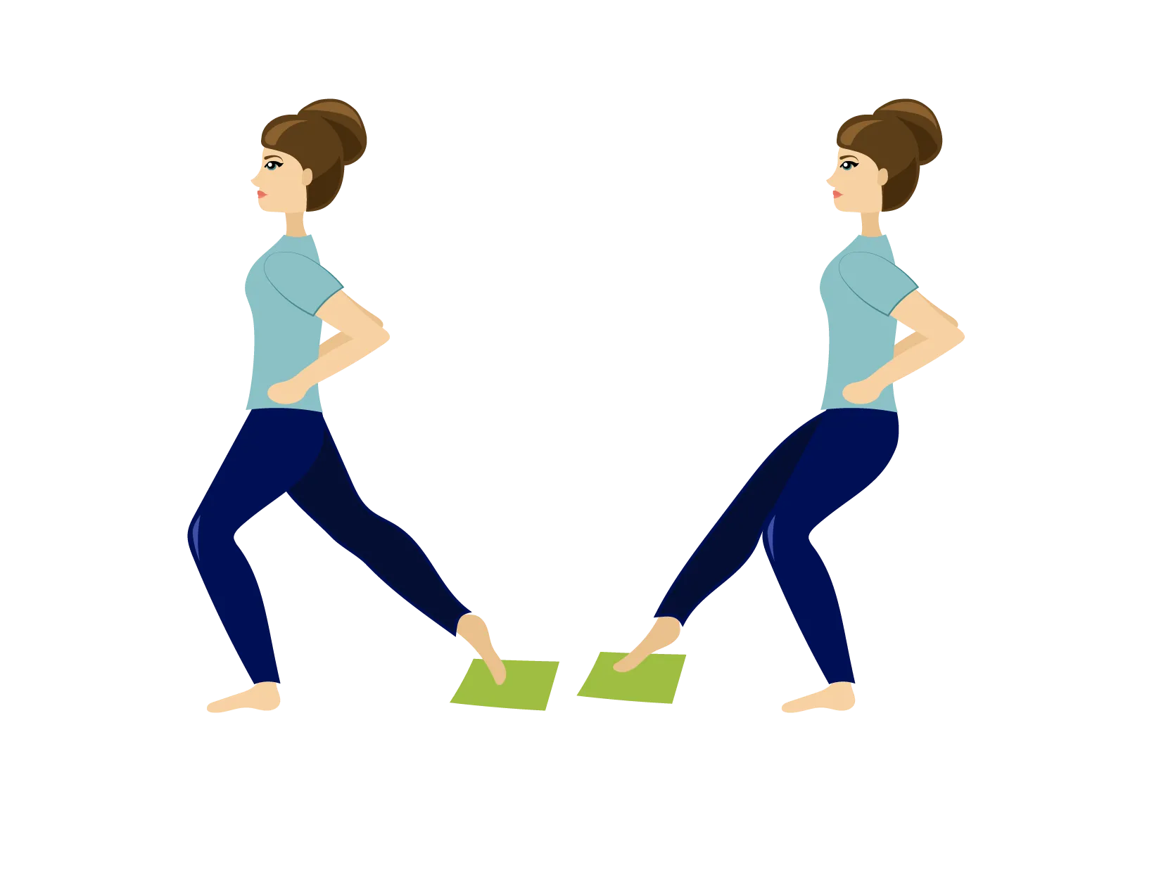 Glide front and back